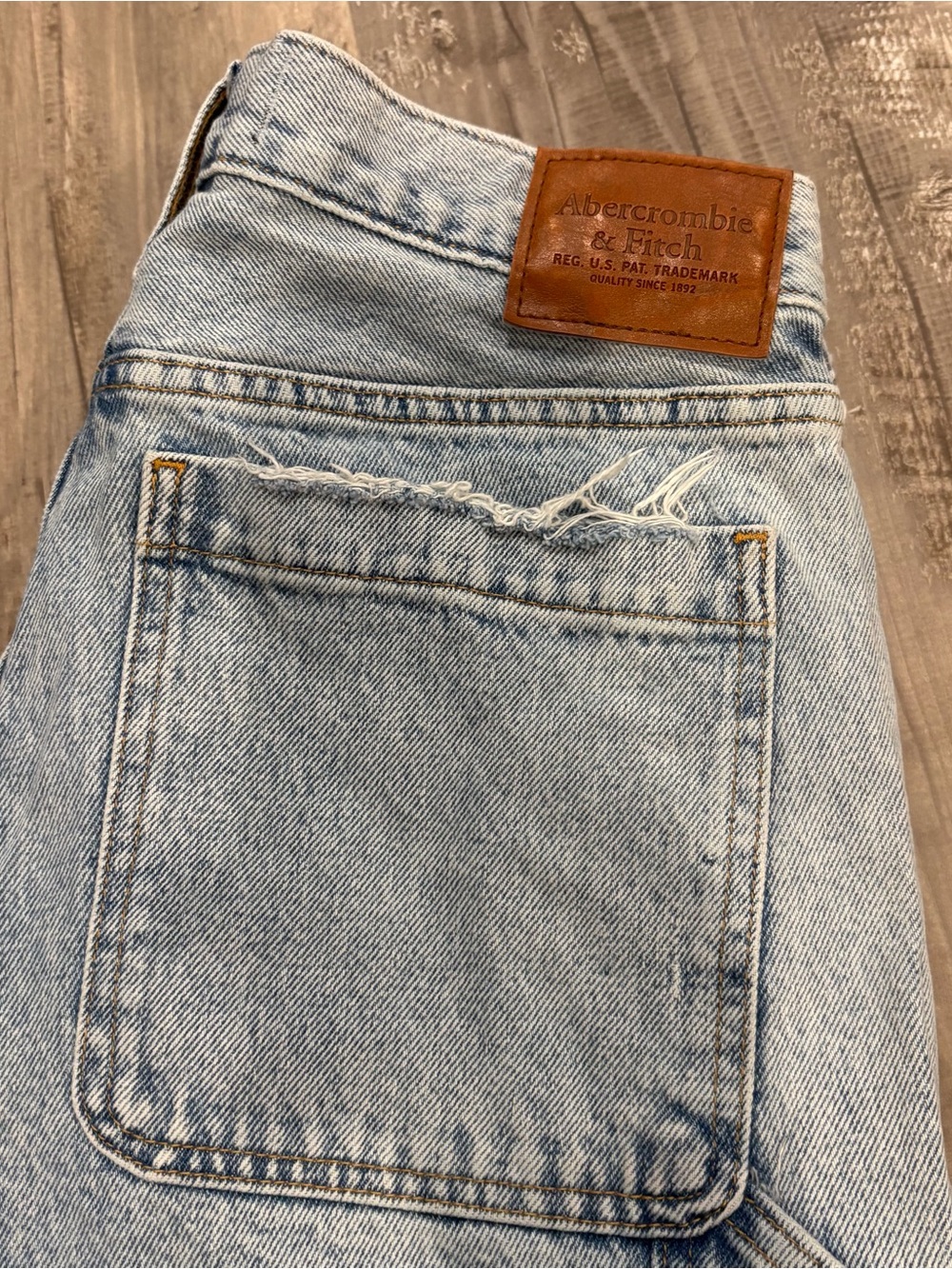 Abercrombie & Fitch Men's Double Knee 90’s Loose Blue Jeans 31x32 - Picture 2 of 9